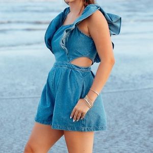 Blue jean romper